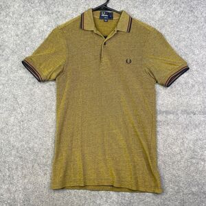 Fred Perry Polo Shirt Mens XS Slim Fit Twin Tipped Pique Logo Preppy